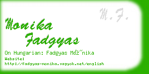 monika fadgyas business card